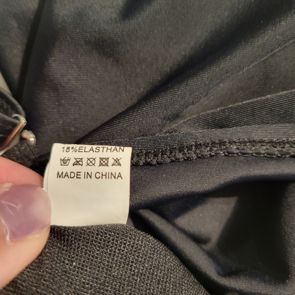 NWT Ecruve Black Striped Monokini Padded Swimsuit - Picture 7 of 8